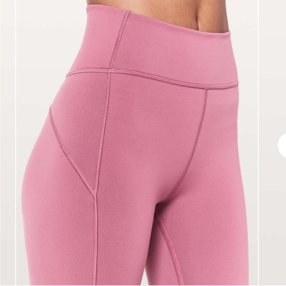 Like New Lululemon In Movement 7/8 Tight *Everlux 25" Moss Rose EUC - Picture 11 of 11